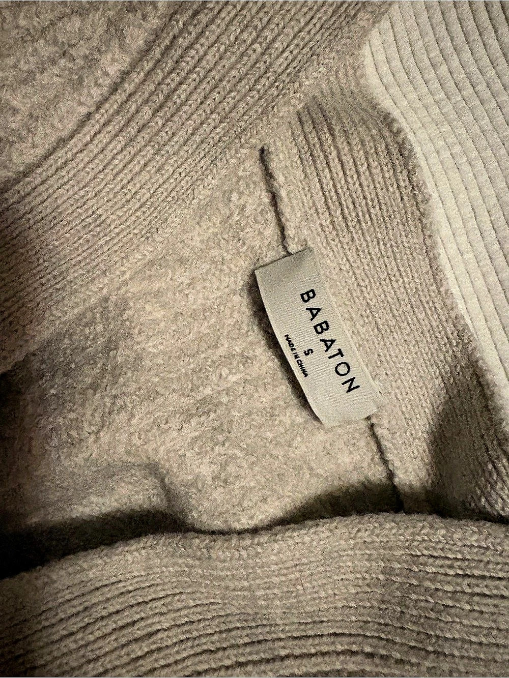 Babaton Ribbed Button-Front Cardigan in Beige Size Small - Picture 2 of 4